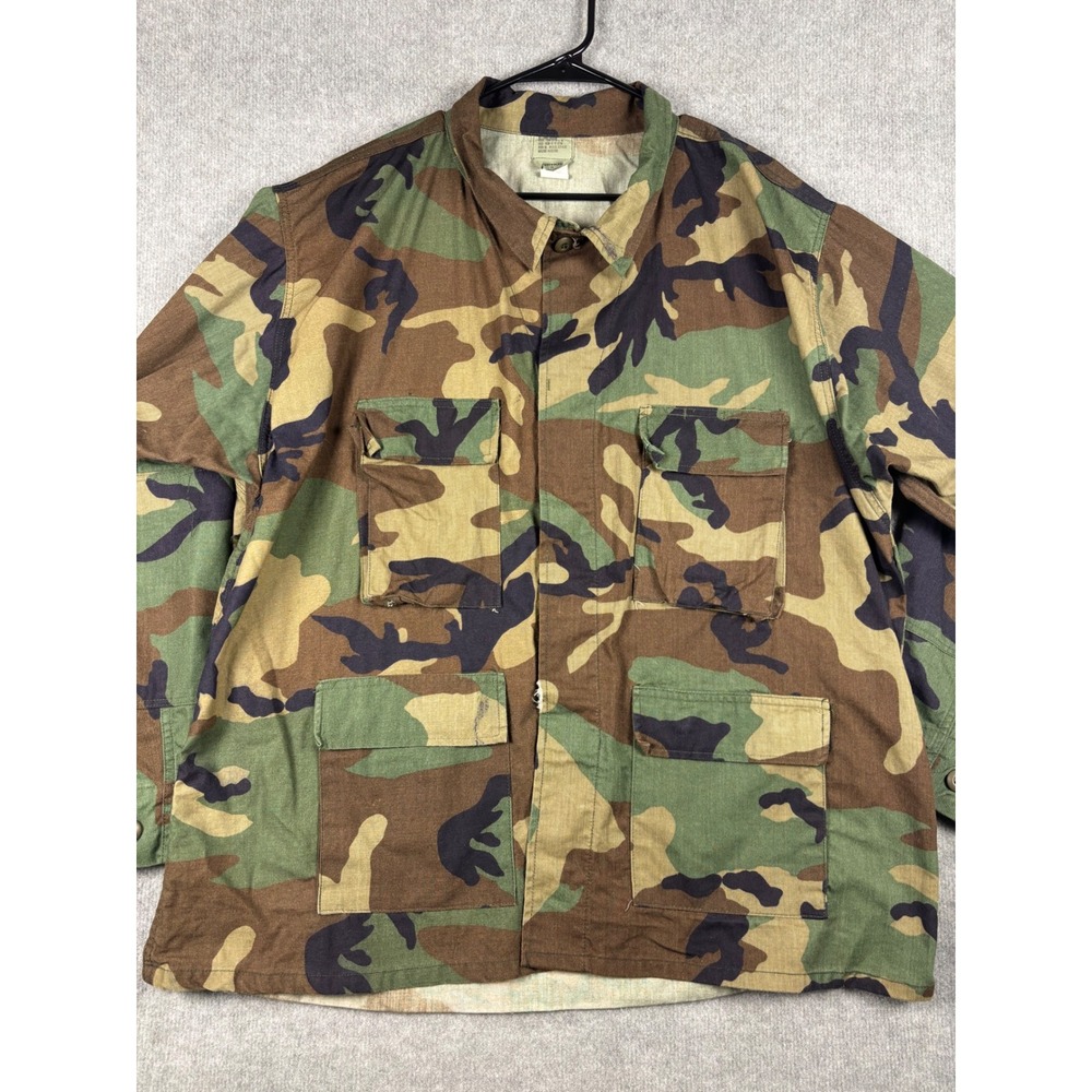 TRU-SPEC BDU Military Field Jacket Woodland Camo XX-Large Regular Green - Picture 2 of 11